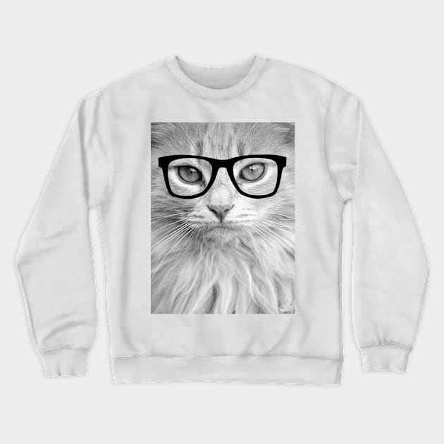 Hippest Cat Crewneck Sweatshirt by allysonjohnson